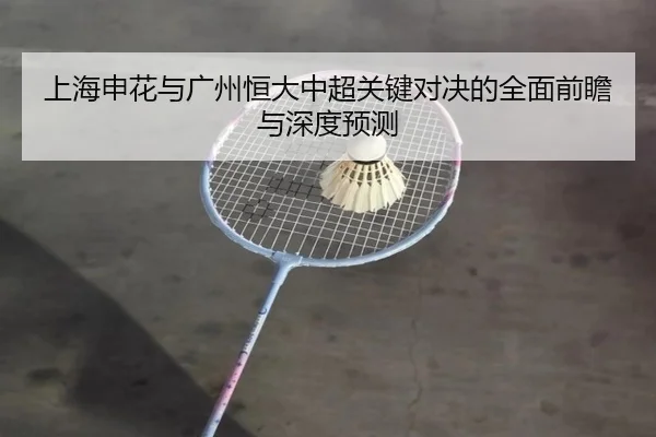 上海申花与广州恒大中超关键对决的全面前瞻与深度预测